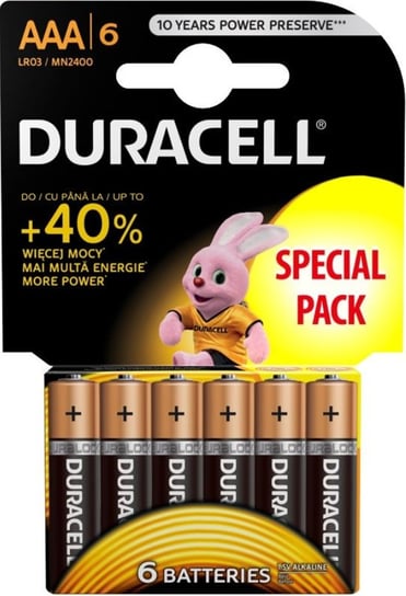 Bateria alkaliczna LR03/AAA DURACELL Basic Duralock MN2400, 6 szt. Duracell