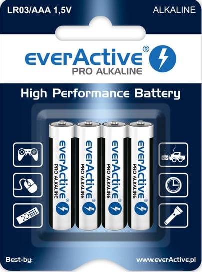 Bateria alkaliczna LR03/AAA EVERACTIVE Pro Alkaline, 1.5 V, 4 szt. EverActive