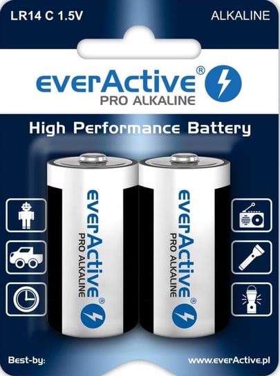 Bateria alkaliczna LR14/C EVERACTIVE Pro Alkaline, 1.5 V, 2 szt. EverActive