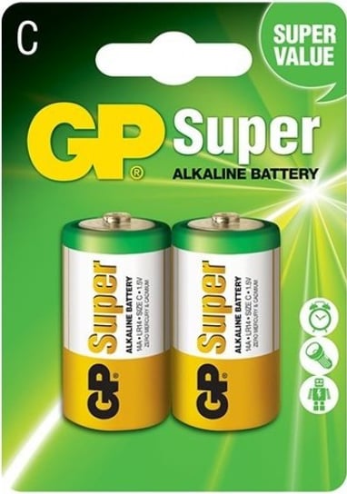 Bateria alkaliczna LR14/C GP Super Alkaline 14A-U2, 2 szt. GP Batteries
