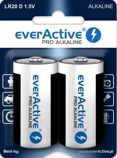 Bateria alkaliczna LR20/D EVERACTIVE Pro Alkaline, 1.5 V, 2 szt. EverActive