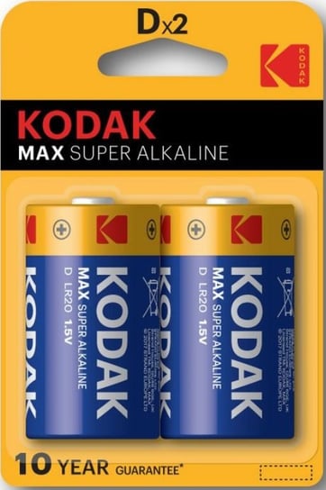 Bateria alkaliczna LR20/D KODAK Max Alkaline 30952843, 2 szt. Kodak