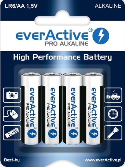 Bateria alkaliczna LR6/AA EVERACTIVE Pro Alkaline, 1.5 V, 4 szt. EverActive