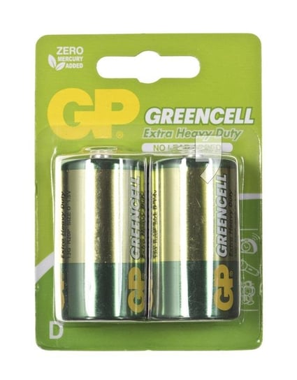 Bateria alkaliczna R20 GP BATTERY Greencell 13G-U2, 2 szt. GP Batteries