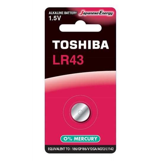 Bateria Alkaliczna Specjalistyczna TOSHIBA LR43 1,5V Blister 1szt Toshiba