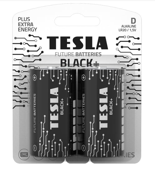 Bateria Alkaliczna Tesla Black+ Lr20 B2 1.5V 2 Sztuki HEDO