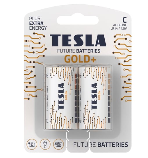 Bateria Alkaliczna Tesla Gold+ Lr14 B2 1,5V 2 Sztuki HEDO