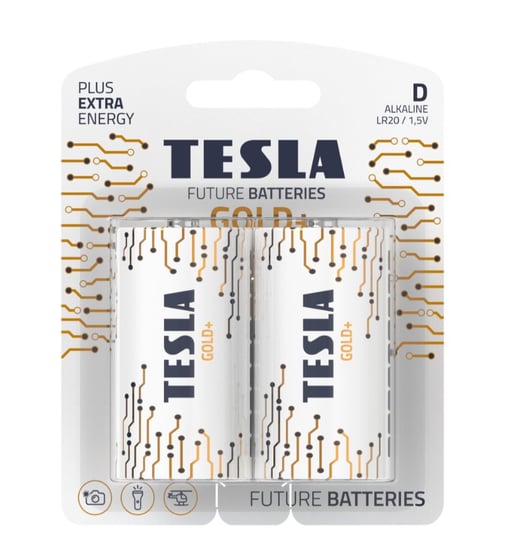 Bateria Alkaliczna Tesla Silver+ D Lr20 1.5V 2 Sztuki HEDO