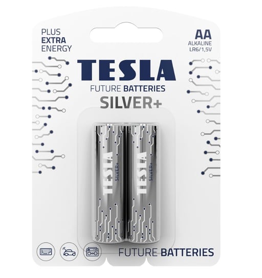 Bateria Alkaliczna Tesla Silver+ Lr6 B2 1,5V 2 Sztuki HEDO