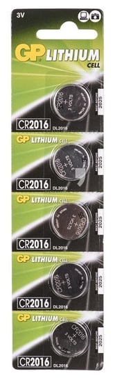 Bateria CR2016 GP BATTERY CR2016-U5, 90 mAh, 3 V, 5 szt. GP Batteries