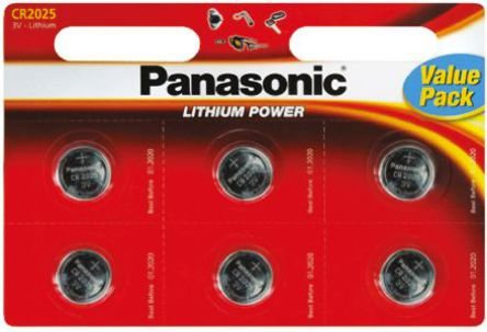 Bateria CR2025 PANASONIC CR2025/6BP, Li, 6 szt. Panasonic