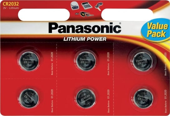 Bateria CR2032 PANASONIC CR2032/6BP, Li, 6 szt. Panasonic