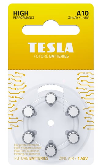 Bateria Do Aparatu Słuchowego Tesla A10/Pr70/ 1.45V 6 Sztuk HEDO
