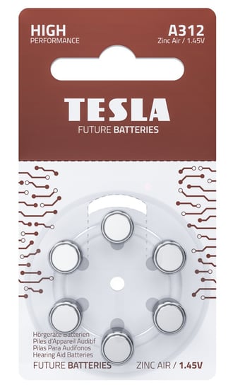 Bateria Do Aparatu Słuchowego Tesla A312/Pr41 1.45V 6 Sztuk HEDO