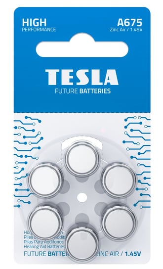 Bateria Do Aparatu Słuchowego Tesla A675/Pr44 1,45V 6 Sztuk HEDO