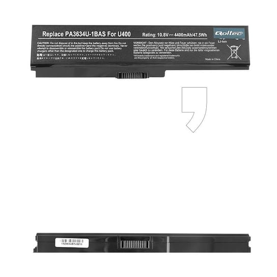 Bateria do notebooka Toshiba QOLTEC 7275.PA3634, 4400 mAh, 11.1 V Qoltec
