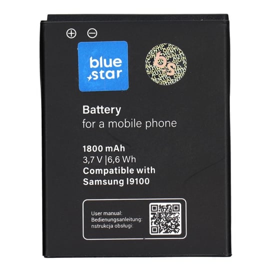 Bateria do Samsung I9100 Galaxy S2 1800 mAh Li-Ion Blue Star PREMIUM Partner Tele