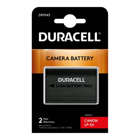 Bateria Duracell DR9943 7,4V 1600mAh Li-Ion - Canon LP-E6, EOS Duracell