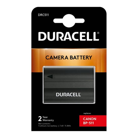 Bateria Duracell DRC511 7,4V 1600mAh Li-Ion - Canon BP-508 / BP-511 / BP-511A / BP-512 / BP-514 Duracell