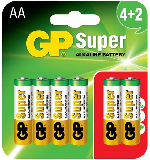 Bateria Gp Super Alkaliczna Lr6 Aa 1.5V 6Pack GP Battery