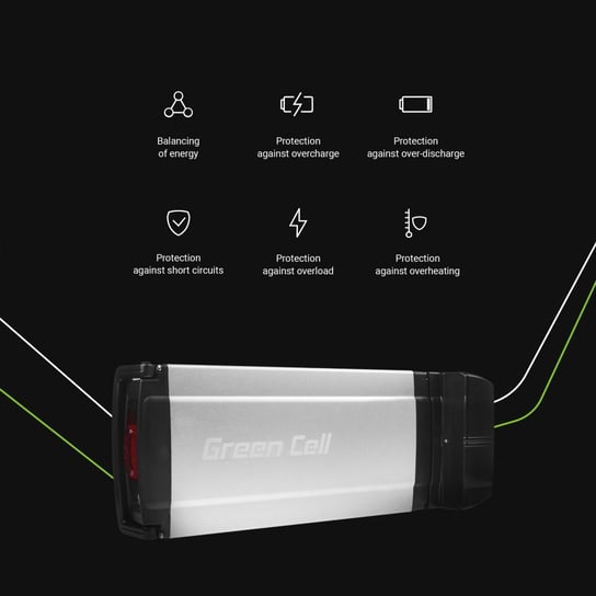 Bateria Green Cell 8Ah (317Wh) Do Roweru Elektrycznego E-Bike 36V Green Cell