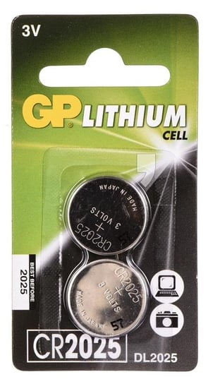 Bateria guzikowa CR2025 GP BATTERY CR2025-U2, Li-Ion, 2 szt. GP Batteries