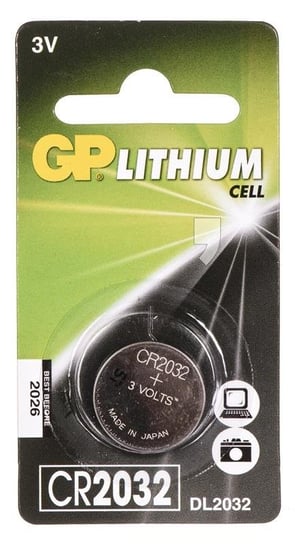 Bateria guzikowa CR2032 GP BATTERY CR2032-U1, Li, 220 mAh, 3 V, 1 szt. GP Battery