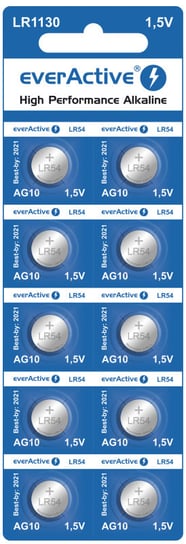 Bateria guzikowa LR54 AG10 EVERACTIVE, 10 szt. EverActive