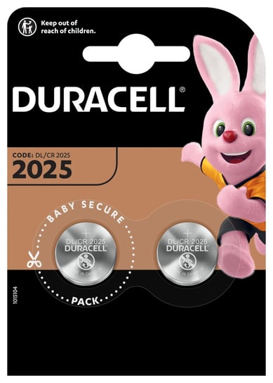 Bateria litowa CR2025 DURACELL, 2 szt. Duracell