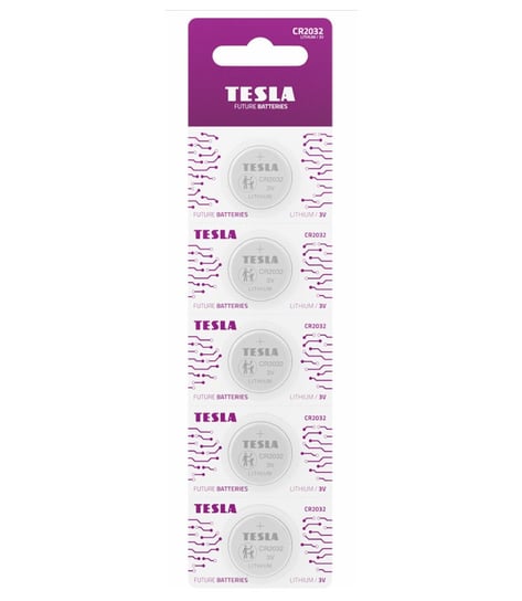 Bateria Litowa Tesla Cr2032 B5 3.0V Li/Mn02 5 Sztuk HEDO