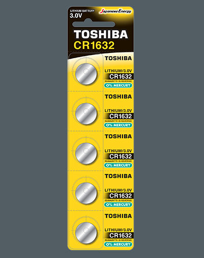 Bateria litowa TOSHIBA cR1632, PW BP-5N, 5 szt. Toshiba