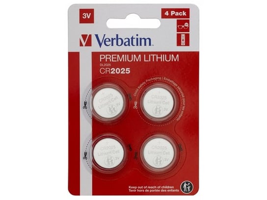 Bateria litowa VERBATIM CR2025, 4 szt. Verbatim