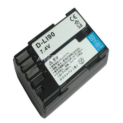 Bateria Pentax DLI90 DL190 DSLR K7 1860mAh Pentax