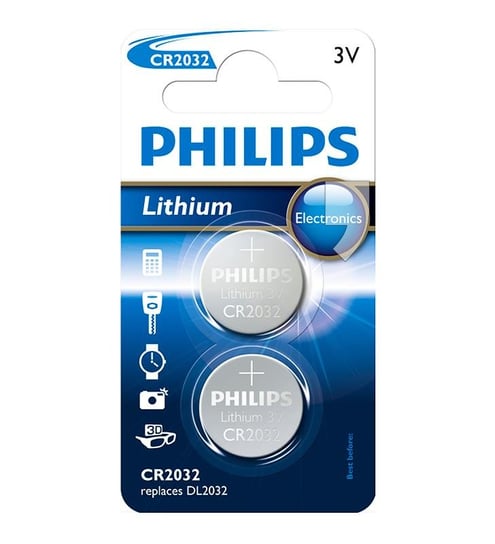 Bateria PHILIPS CR2032P2/01B, Li-ion, 210 mAh, 3 V, 2 szt. Philips