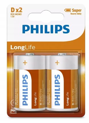 Bateria R20 LongLife B2 blister Philips R20L2B/10 2 szt. Philips