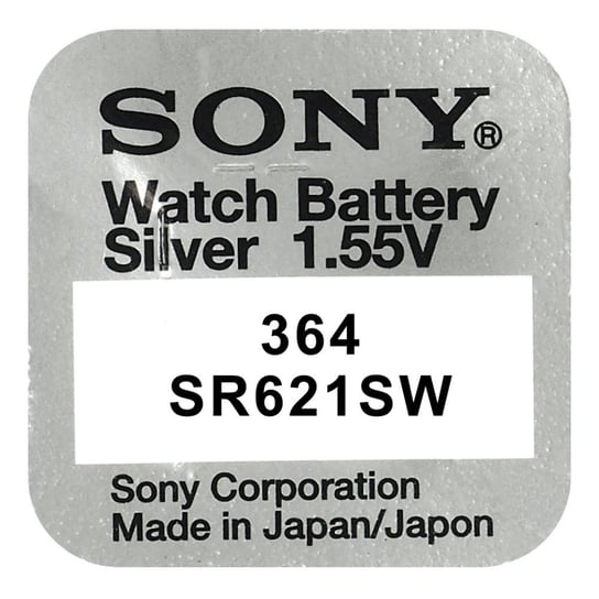 Bateria srebrowa 364 / SR 621 SW / G1 SONY, 10 szt. Sony