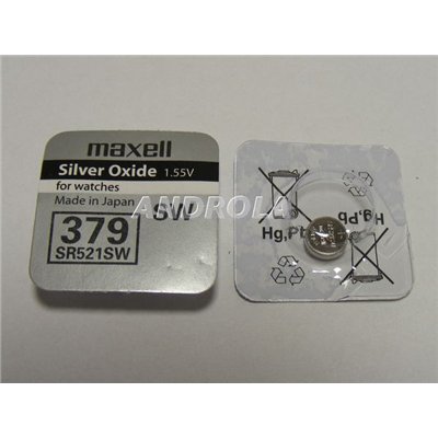 Bateria srebrowa Maxell 379 AG0 D379 SR521SW 1.55V Maxell