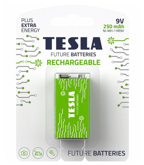 Bateria Tesla Green+ Hr9V 250Mah B1 9V Ni-Mh 1 Sztuka HEDO