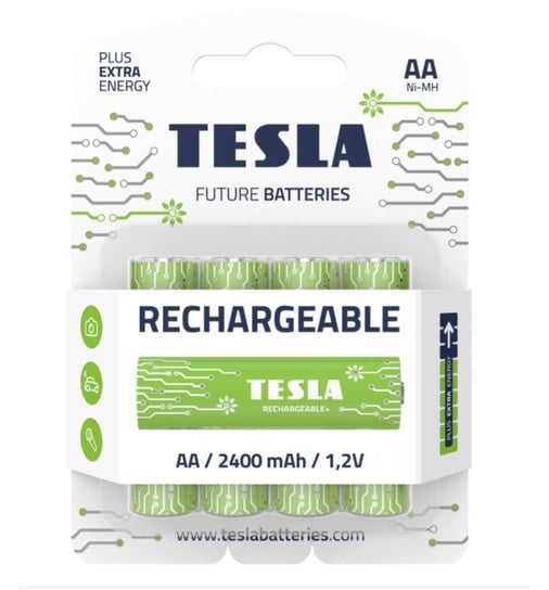 Bateria Tesla Green+ Rechargeable Hr6 4 Sztuki HEDO