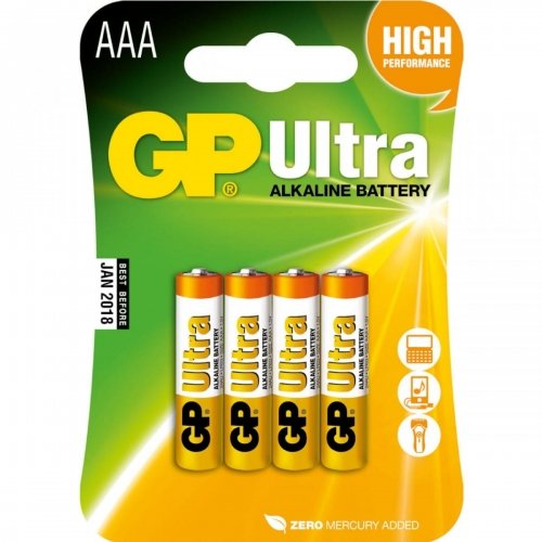 Bateria Ultra Alkaine Aaa Lr3 1.5V 4Szt GP Batteries