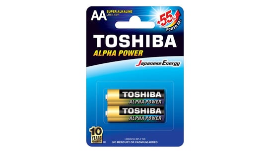 Bateria ultra alkaliczna LR6 / AA 1,5V ALPHA POWER LR6GCH BP-2 /blister 2szt./ Toshiba