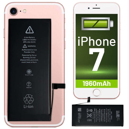 Bateria wymienna do telefonu do Apple iPhone 7 7G 1960mAh A1660 A1778 ProducentTymczasowy