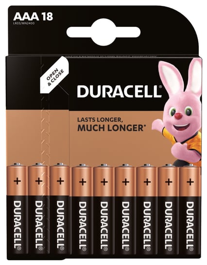 Baterie alkaliczne AAA DURACELL LR03, 18 szt. Duracell