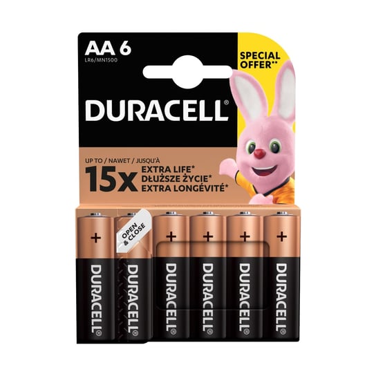 Baterie alkaliczne Duracell AA (R6) 6 szt. Duracell