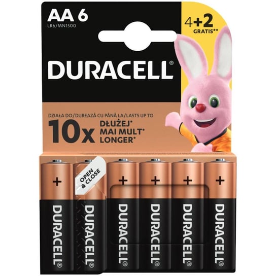 Baterie alkaliczne DURACELL Basic LR6, AA, 6 szt Duracell