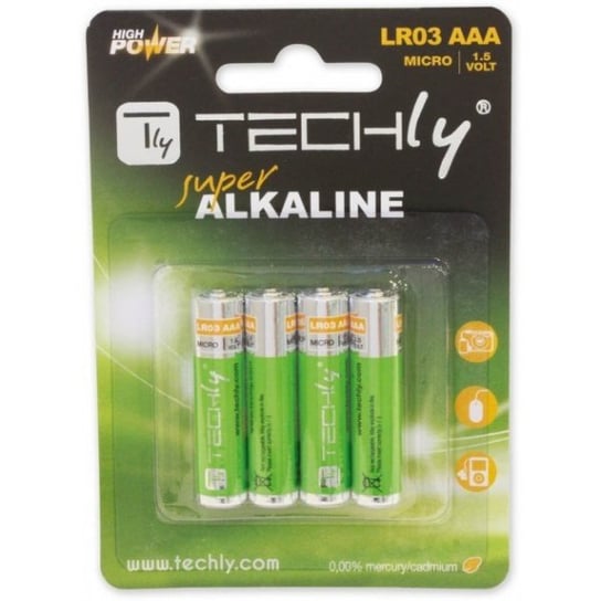 Baterie alkaliczne Techly LR03 AAA 4 szt. Techly