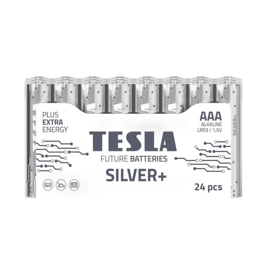 Baterie Alkaliczne Tesla Aaa/Lr03/1,5V 24Szt Silver+ TESLA