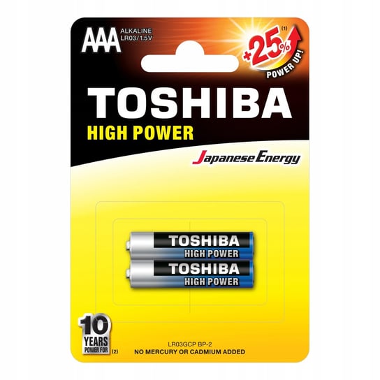 Baterie Alkaliczne TOSHIBA HIGH POWER LR03 AAA 1,5V Blister 2szt Toshiba