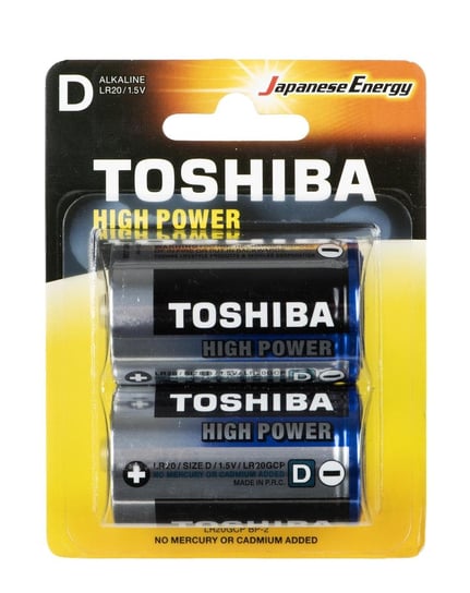 Baterie alkaliczne TOSHIBA LR20GCP, 2 szt Toshiba