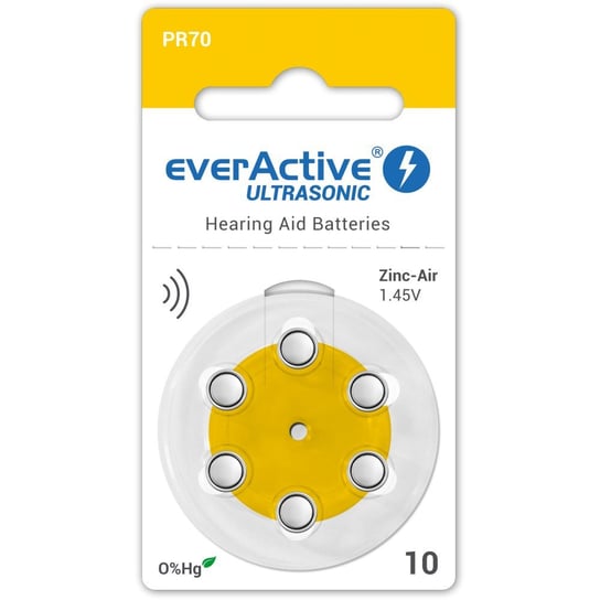 Baterie do aparatów słuchowych EVERACTIVE Ultrasonic 10, 1.45 V EverActive